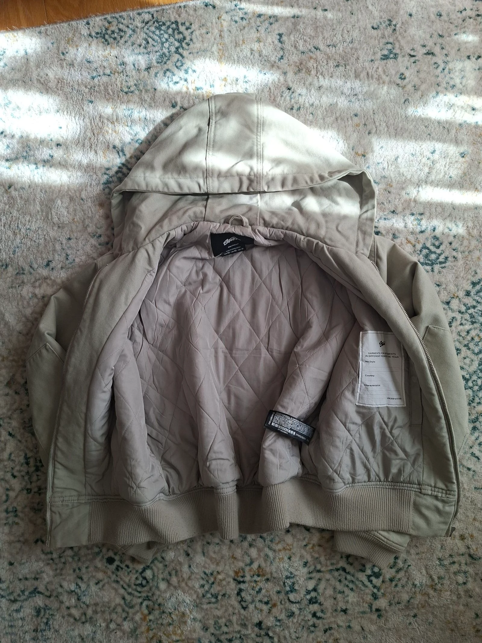 Cazadora vaquera vintage beige talla S – photo 5